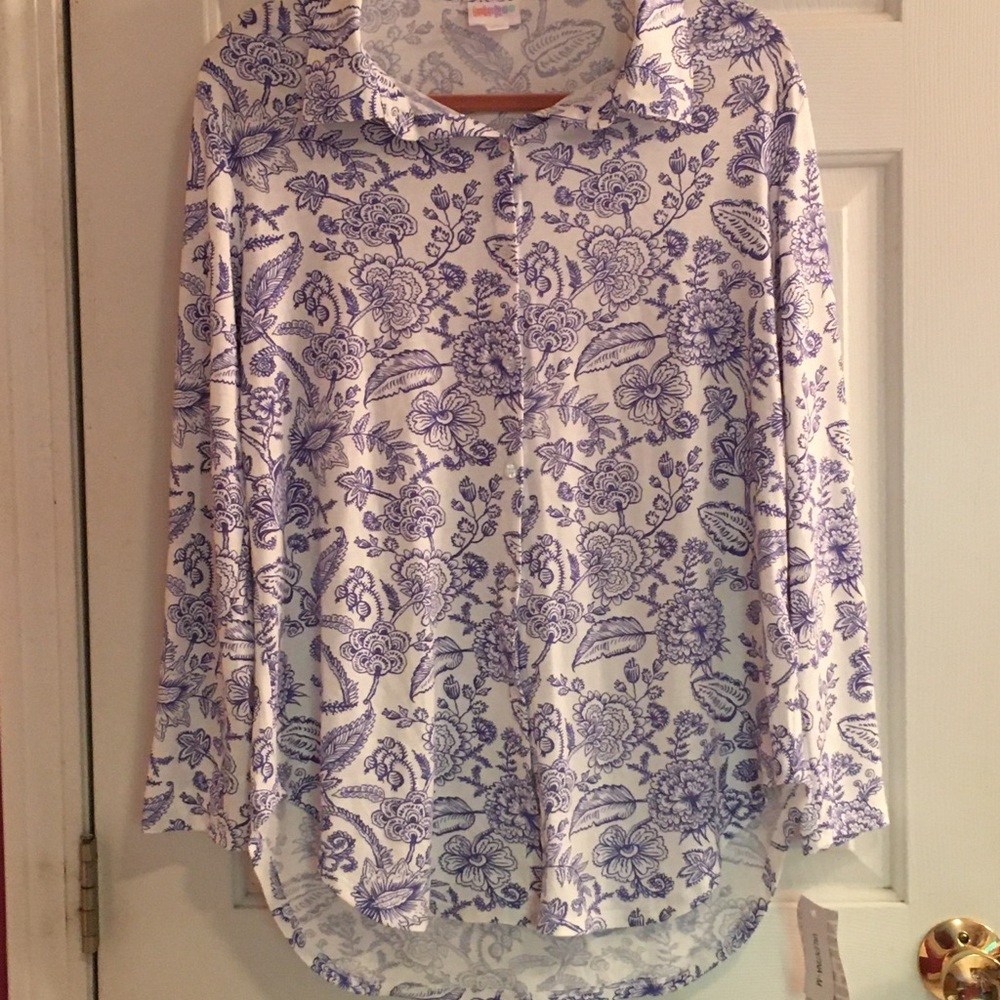 Lularoe Valentina Button Down Blouse
